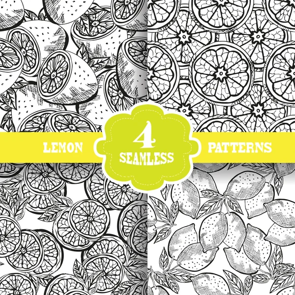 Seamless patterns set — Stock Vector