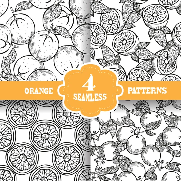 Seamless patterns set — Stock Vector