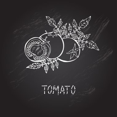 çizilmiş domates el