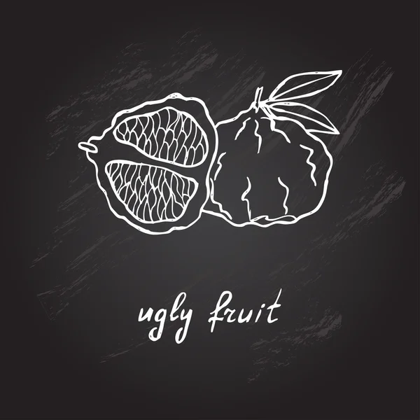 Hässliche Früchte von Hand gezeichnet — Stockvektor