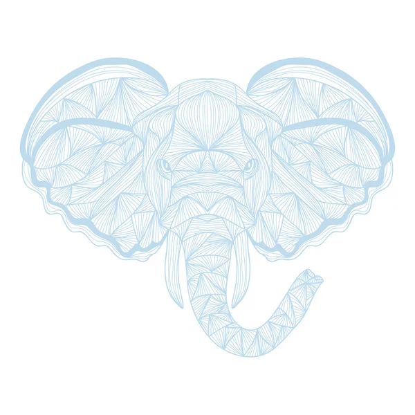 Hand getekend decoratieve olifant — Stockvector
