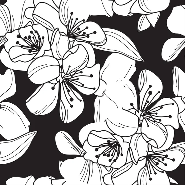 Motif floral sans couture — Image vectorielle