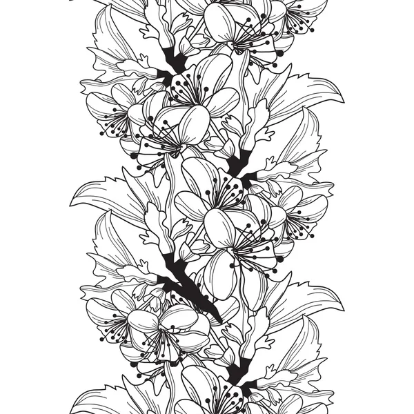 Motif floral sans couture — Image vectorielle