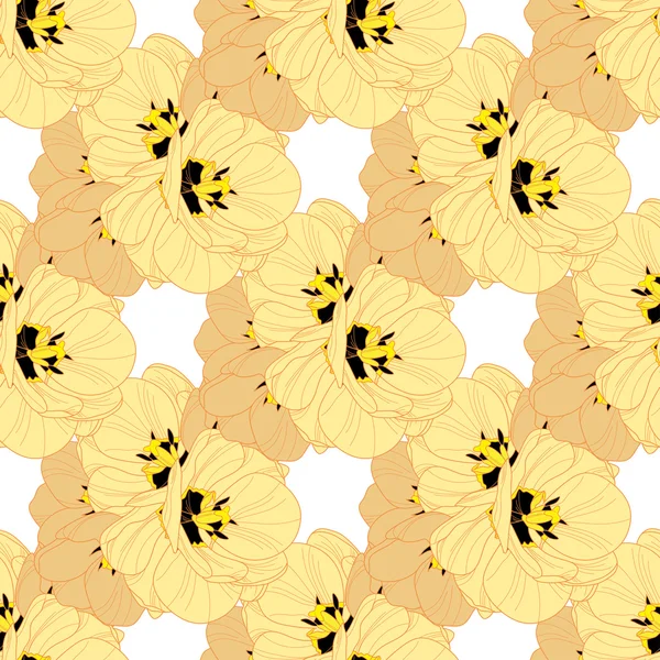 Motif floral sans couture — Image vectorielle