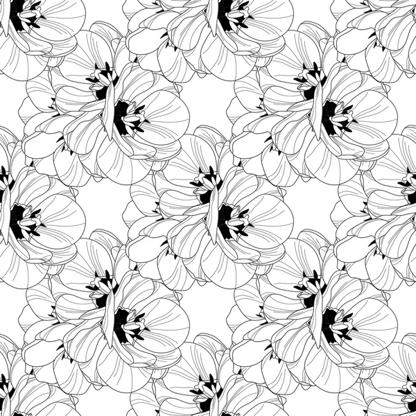 Motif floral sans couture — Image vectorielle