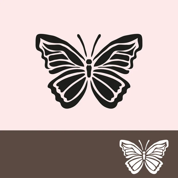 Abstracte vlinder symbool — Stockvector