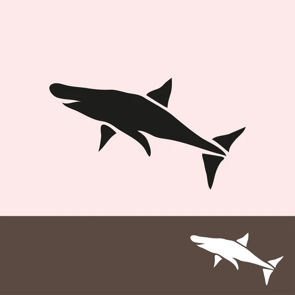 Symbole abstrait de requin — Image vectorielle