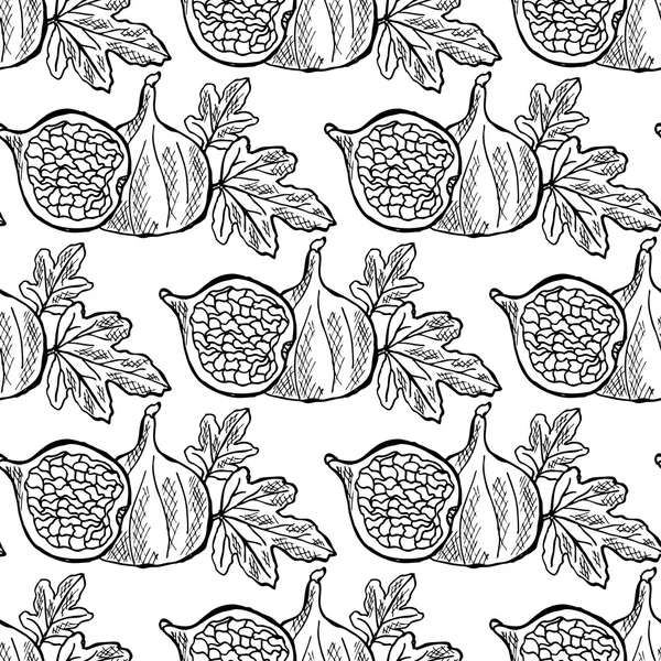 Food theme seamless pattern — Stock Vector