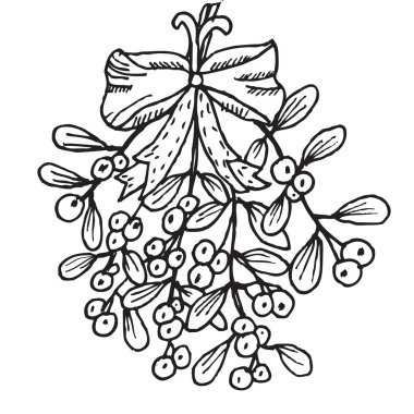 çizilmiş ökseotu el