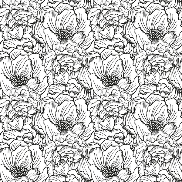 Bloemen naadloos patroon — Stockvector