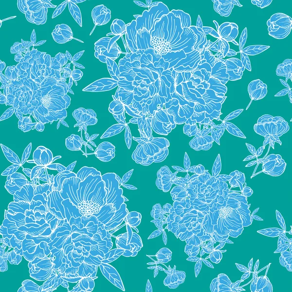 Motif floral sans couture — Image vectorielle