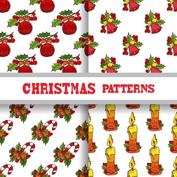 Seamless patterns set — Stock Vector