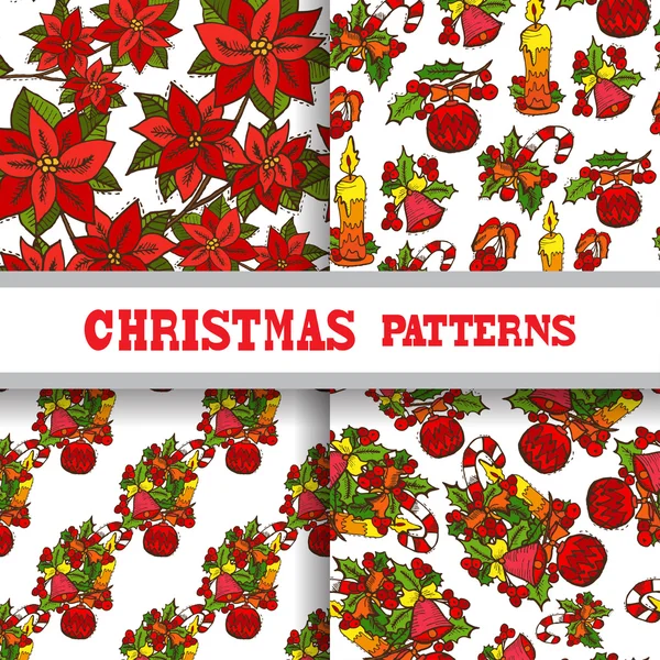 Seamless patterns set — Stock Vector