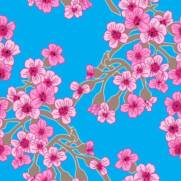 Bloemen naadloos patroon — Stockvector