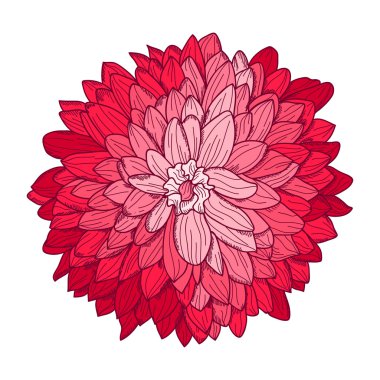 Elle çizilmiş çiçek dekorasyon