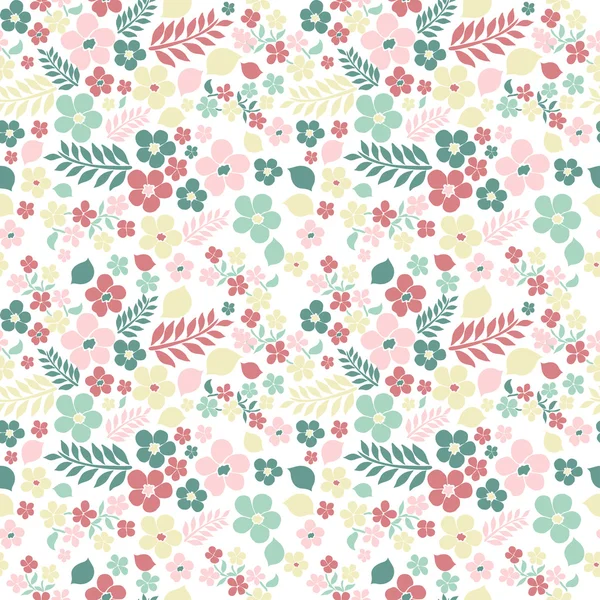 Bloemen naadloos patroon — Stockvector