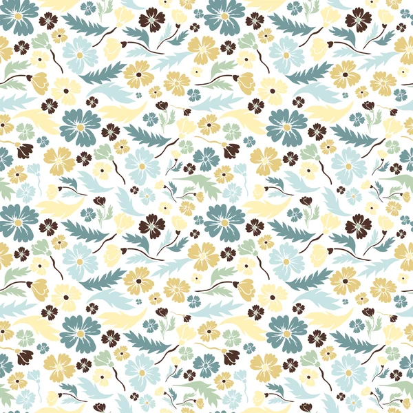 Motif floral sans couture — Image vectorielle