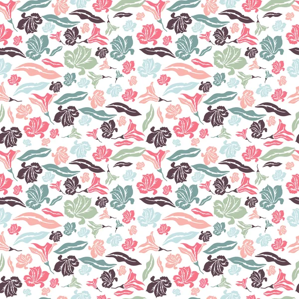 Bloemen naadloos patroon — Stockvector