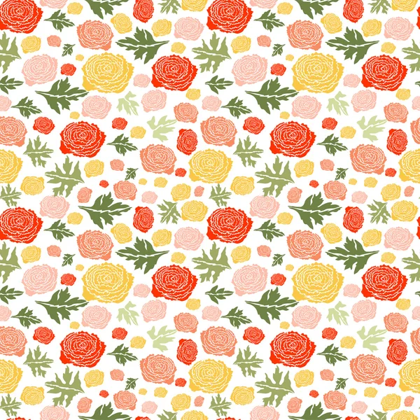 Bloemen naadloos patroon — Stockvector