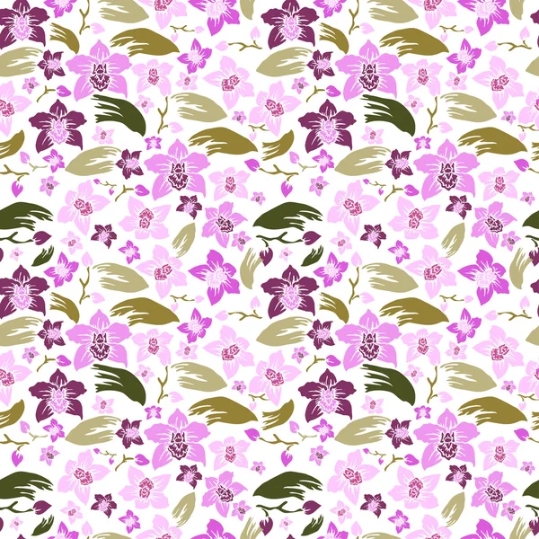 Motif floral sans couture — Image vectorielle