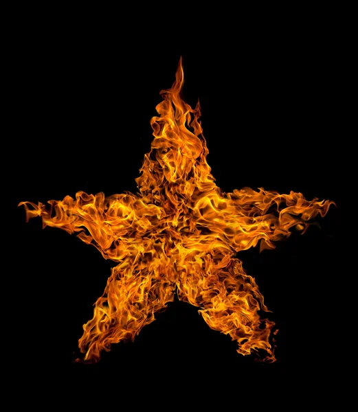 Tűz láng star — Stock Fotó