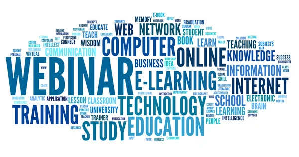 Webinar in word tag cloud — Stock Photo, Image