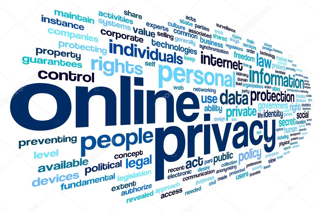 Online privacy in word tag cloud