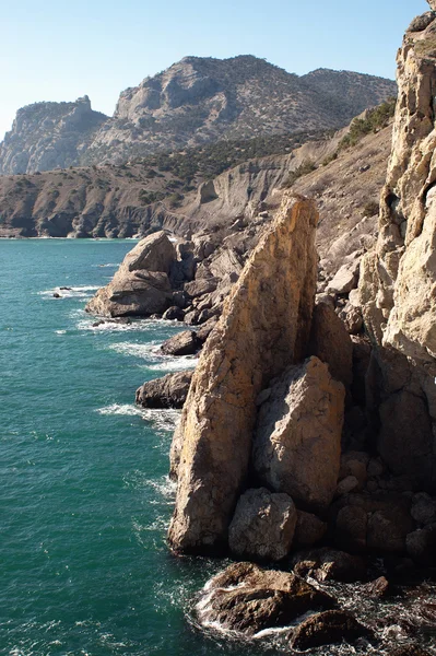 Kamenné moře pobřeží Stock Snímky