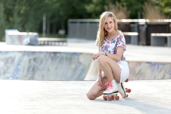 Roller ragazza ritratto — Foto Stock