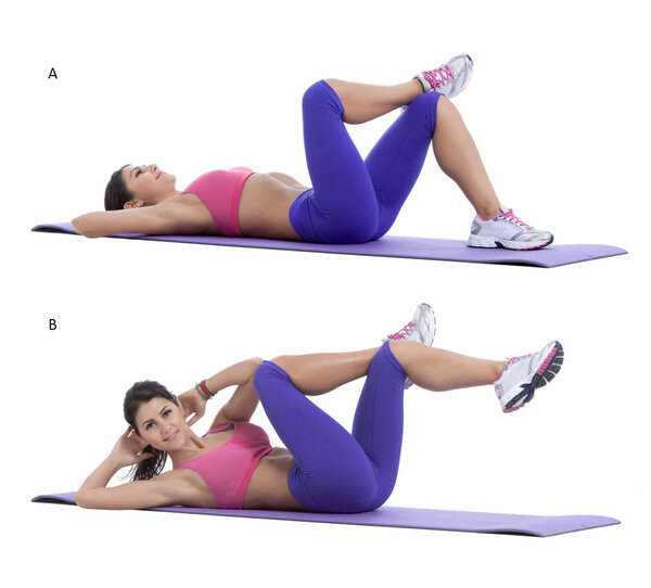 Cross-leg reverse crunch