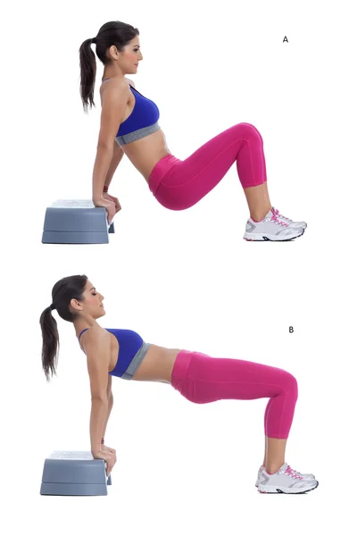 Step - geriye doğru tahta kalça kaldırma