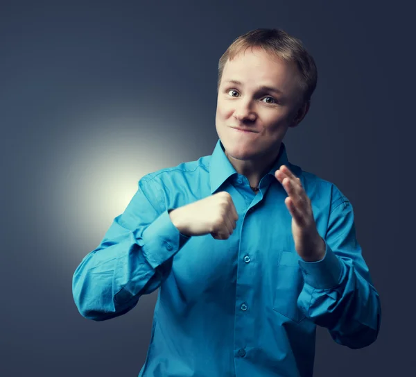 Angry young man — Stock Photo, Image