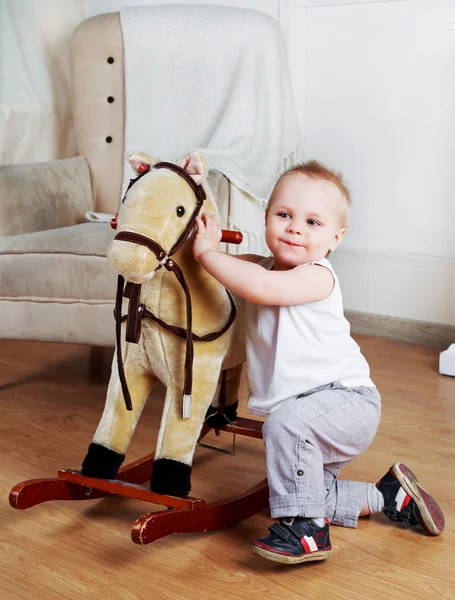 Boy playing at home — Stock Photo, Image