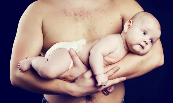 Pai e bebê — Fotografia de Stock