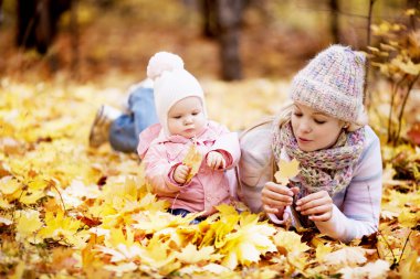 Anne ve bebek açık