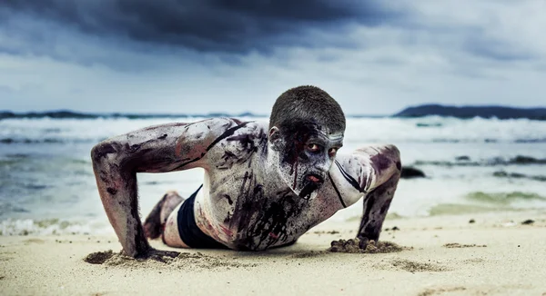 Зомбі на пляжі — стокове фото