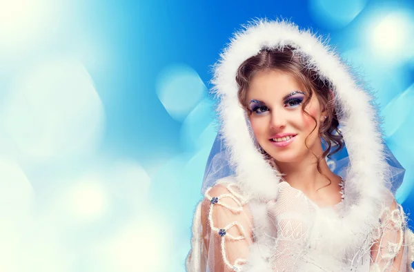 Beautiful woman, Christmas — Stock Photo, Image