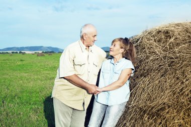 yaşlı çift açık mutlu