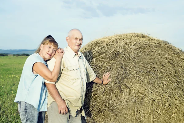 Bejaarde echtpaar buiten — Stockfoto