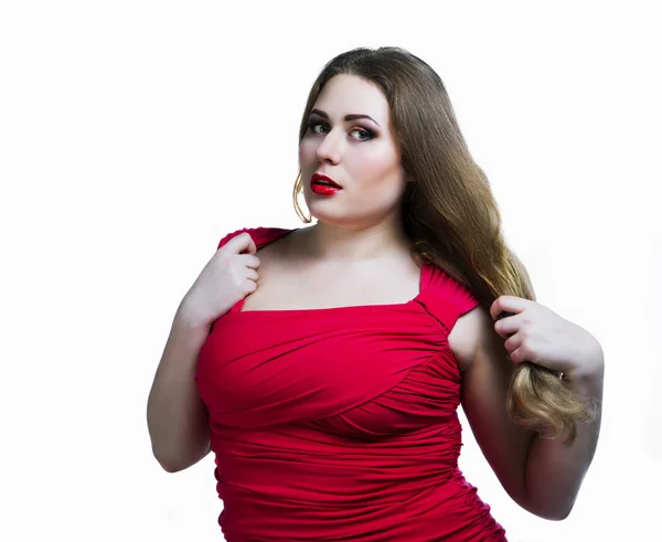 Модель plus size — стоковое фото