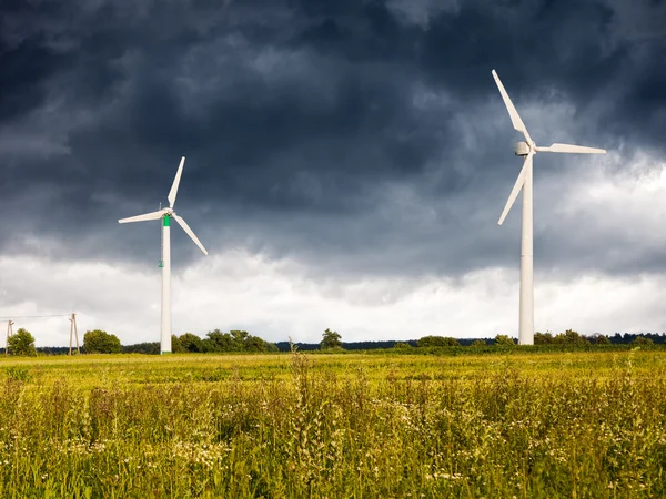 Éolienne sur le terrain — Photo