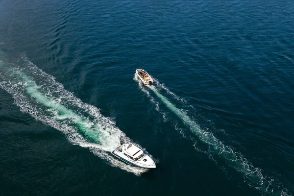 Speed boats on sea — Stock Photo, Image