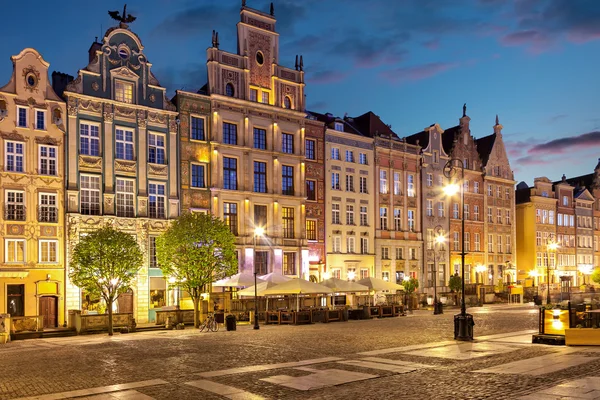 Gdansk på natten — Stockfoto