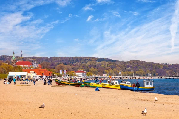 Sopot Baltic beach — Zdjęcie stockowe