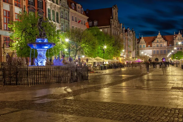 Gdansk at night — Stock Photo, Image