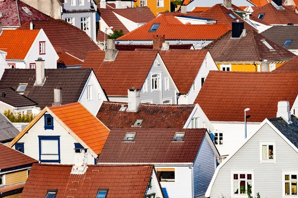 Stedelijke scène met veel dak — Stockfoto