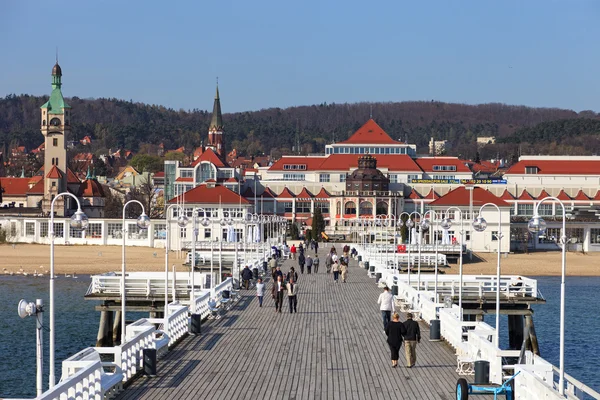 Cais em sopot — Fotografia de Stock