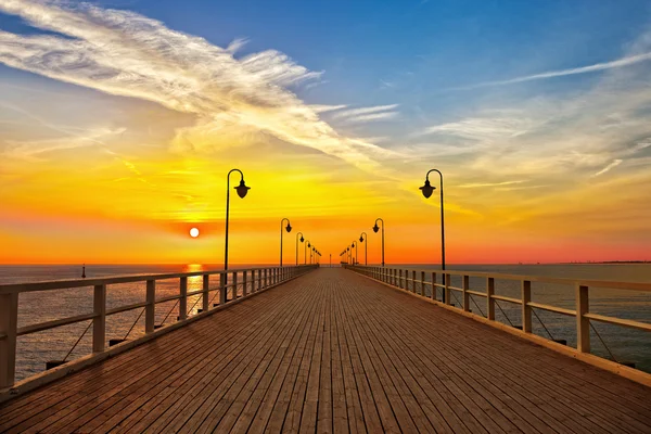 Muelle en Gdynia - Orlowo —  Fotos de Stock