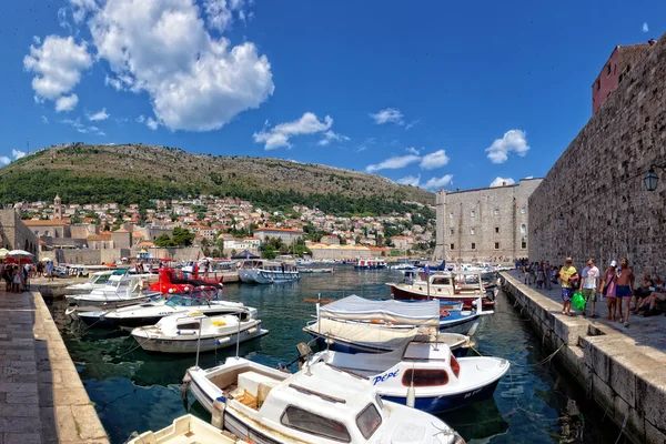 Starý přístav Dubrovník, Chorvatsko — Stock fotografie