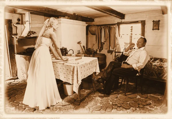 Ρετρό γάμου — Φωτογραφία Αρχείου